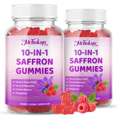 Mchokuu saffron gummies bottle front for easy daily use and focus.