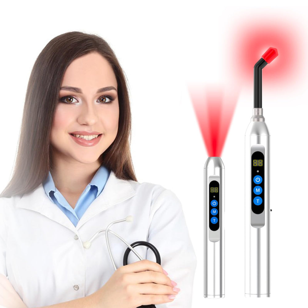 MCJ Cold Sore Light Therapy Device in box open for on the go relief.