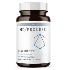 MD Process GlucoBerry bottle featuring maqui berry extract for daily use