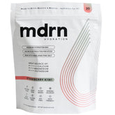 MDRN Hydration bottle with pink Himalayan salt for balanced minerals during workouts.