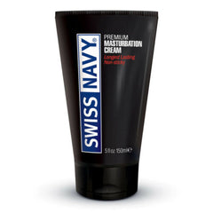 MD Science Lab Swiss Navy massage cream bottle promises silky, long-lasting glide.