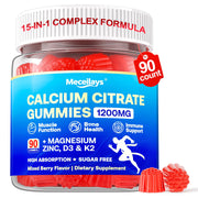 Meceilays 90-count calcium citrate gummies berry bottle for daily bone support