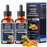 Mecisco 11in1 turmeric liquid bottle pour for easy daily wellness support.