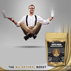 MEDICINAL FOODS Coffee Break bottle-label; organic, non-GMO, gluten-free blend for clean daily beverages.