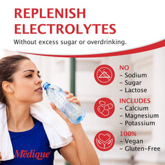 Medique Medi-Lyte dispensing box ready for on-site use in heat environments.