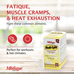 Medique Medi-Lyte two tablets per packet pictured for quick replenishment.