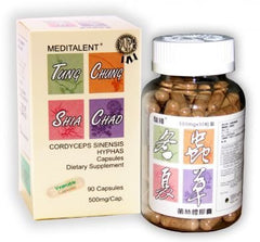 Meditalent Cordyceps Sinensis Hyphas capsules bottle, daily vitality support