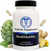 MediVite MediMotility bottle front for gentle gut support and daily digestion.