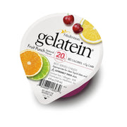 Medtrition Gelatein Fruit Punch 12-pack on display, a high-protein option for busy days.