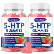MEENCCD raspberry 5-HTP gummies bottle for a calm evening routine.