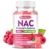 MEENCCD NAC Gummies raspberry bottle offers tasty, sugar-free antioxidant support.