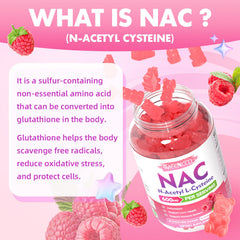MEENCCD NAC Gummies serving dish illustrates convenient daily dosage.