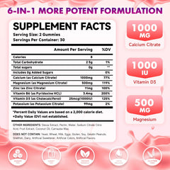 MEENCCD gummies raspberry close-up showcasing tasty, convenient calcium routine