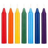 Mega Candles chakra candles layered rainbow for meditation and energy focus