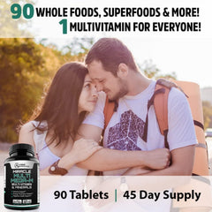 Mega-M probiotic and enzyme blend implying gut health benefits
