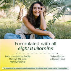 Vegan and gluten-free seal on MegaFood Balanced B Complex for allergen-free formulation.