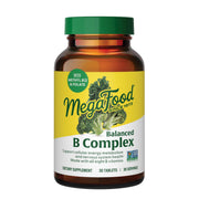 MegaFood Balanced B Complex bottle front showing vegan formula for everyday support