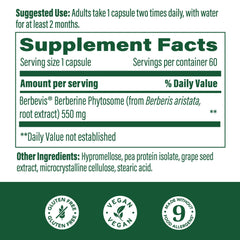 MegaFood Berberine Phytosome capsules close-up demonstrates 9x absorption potential