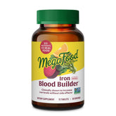 MegaFood Blood Builder bottle label highlighting gentle iron support for daily use