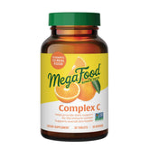 MegaFood Complex C bottle label close-up with real-food ingredients for daily immune support