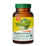 MegaFood Vitamin D3 5000 IU bottle close-up highlighting bone support