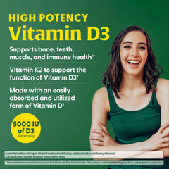 Pouring MegaFood D3K2 bottle shows easy daily intake