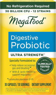 MegaFood Digestive Probiotic blister pack for daily on-the-go gut support.