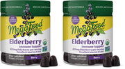 MegaFood Elderberry immune gummies packaging highlighting vegan, gluten-free immune support