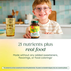 Gluten-free and vegetarian packaging for MegaFood Kids One Daily.