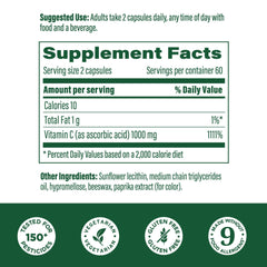 Close-up of MegaFood Liposomal Vitamin C capsules for easy intake.
