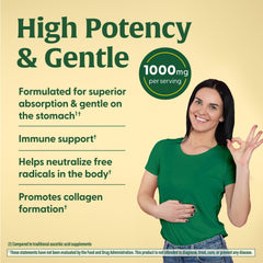 Label detail on MegaFood Liposomal Vitamin C 1000mg packaging.