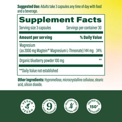 MegaFood Magtein capsules on a spoon for easy daily dosing and alertness.