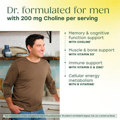 MegaFood Men’s tablets daily-use illustration showing two tablets per day