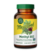 MegaFood Methyl B12 bottle front label – vegan B-complex for energy support.