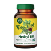 MegaFood Methyl B12 tablets close-up showing vegan energy support.