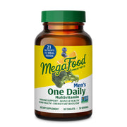 MegaFood One Daily Men's Multivitamin bottle on shelf supports daily energy and immune balance