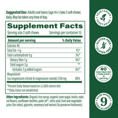 Close-up of MegaFood Relax Calm soft chews highlighting strawberry flavor and chewable convenience