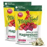 MegaFood Relax Calm soft chews strawberry flavor pack front for easy daily calm