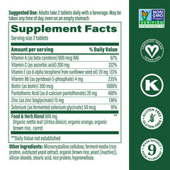 Tablets dispensing from MegaFood Skin, Nails & Hair 2 for daily use