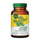 MegaFood Thyroid Strength bottle front view showing daily thyroid support potential.