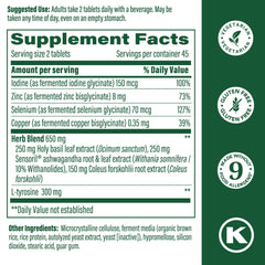 MegaFood Thyroid Strength tablets close-up for easy daily use.