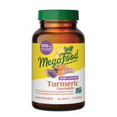 MegaFood Turmeric Curcumin bottle front showing label and 60 tablets for joint support.