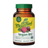 MegaFood vegan B12-B6-Folic bottle with easy-to-swallow mini tablets for daily energy support.