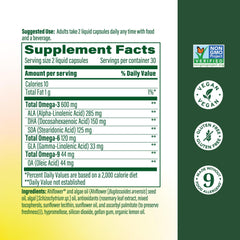 MegaFood vegan Omega 3-6-9 capsules for daily plant-based support