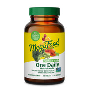 MegaFood women's 55+ multivitamin bottle front for daily aging support.