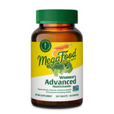 MegaFood Women's Advanced Multivitamin bottle front for daily wellness support.