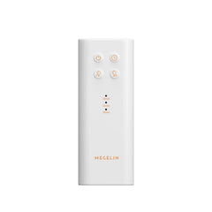 Megelin LED light therapy mask front view in white, ideal for at-home skincare routines.