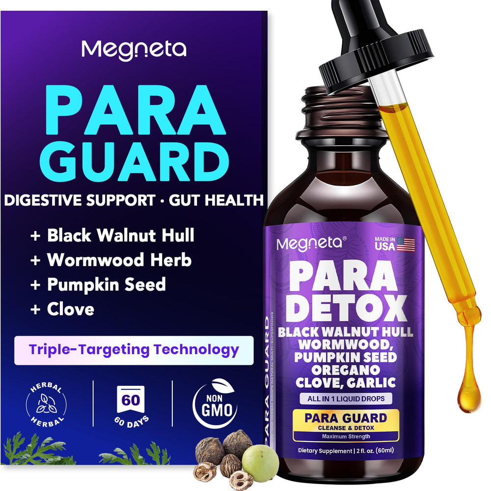 MEGNETA detox bottle shown for daily gut support and wellness