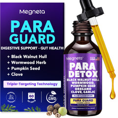 MEGNETA detox bottle shown for daily gut support and wellness