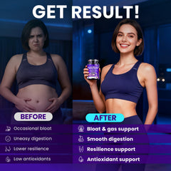 MEGNETA Digestive comfort highlighted in capsule closeup
